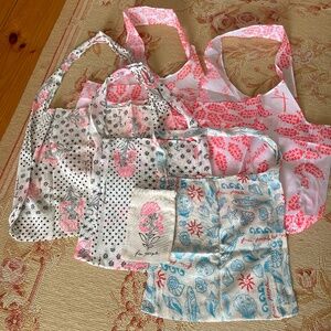 Free People FP Movement Lot of 6 Reusable Tote Bags NEW!